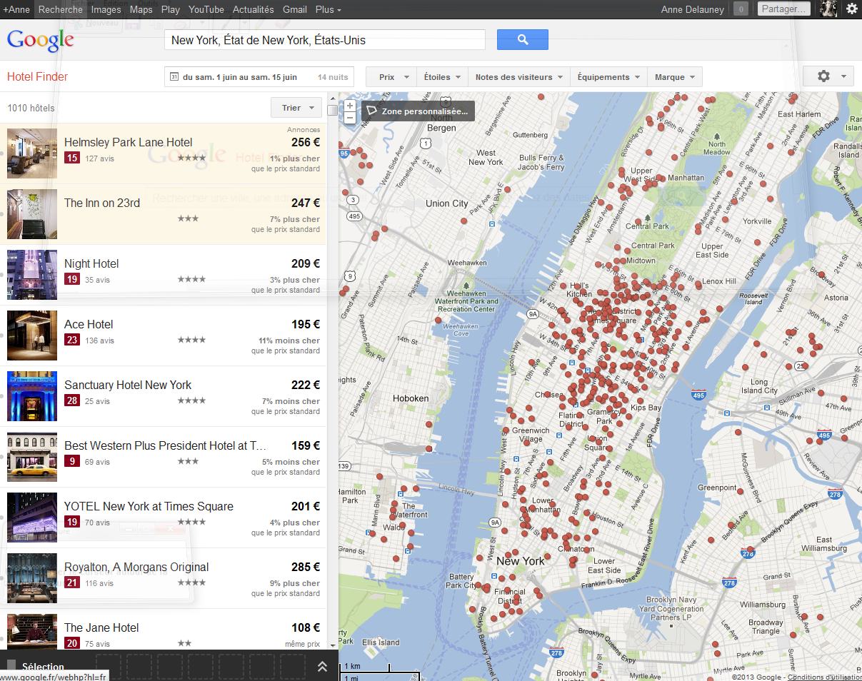 Carte Hotel Finder - Anne Delauney